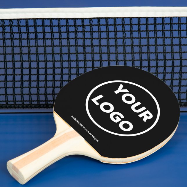 Benutzerdefiniertes Firmenlogo und schwarze Websit Tischtennis Schläger (InSitu)