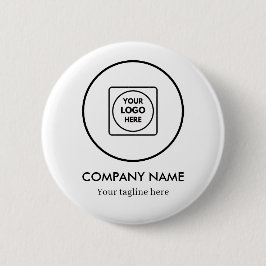 Benutzerdefiniertes Firmenlogo und Slogan-Marken-D Button