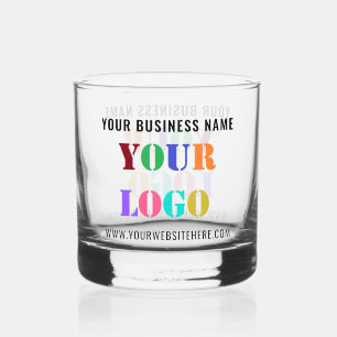 Benutzerdefiniertes Firmenlogo und Text für Ihr Un Whiskyglas