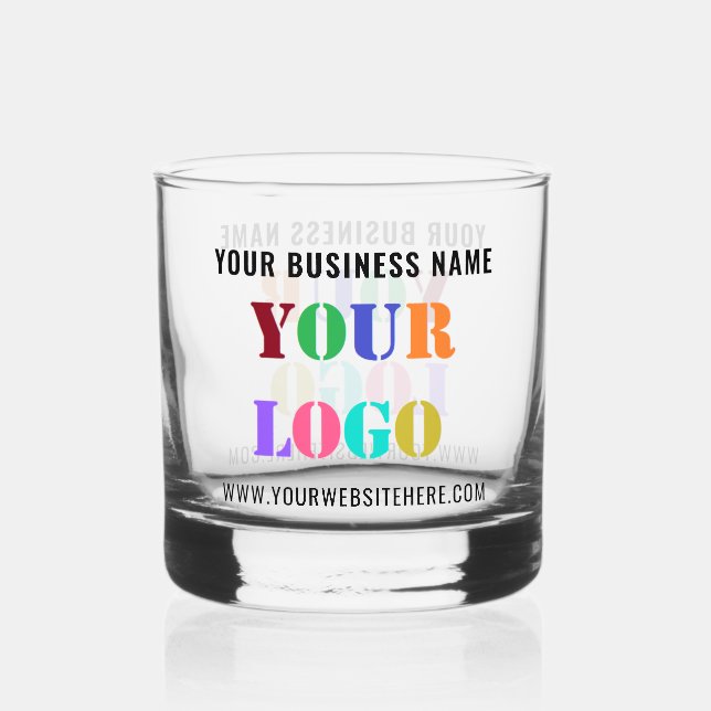 Benutzerdefiniertes Firmenlogo und Text für Ihr Un Whiskyglas (Vorderseite)