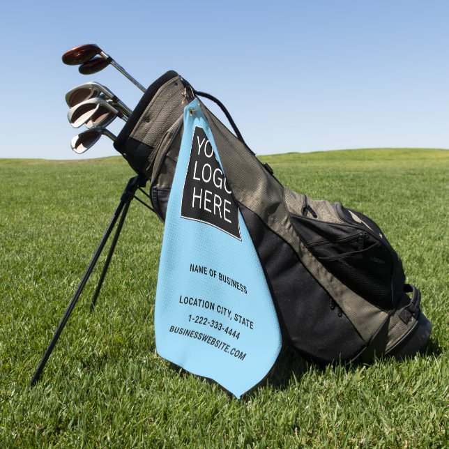 Benutzerdefiniertes Firmenlogo und Text Golfhandtuch (Gras)