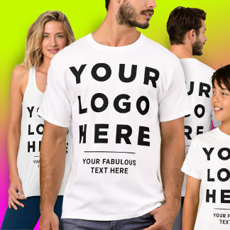 Benutzerdefiniertes Firmenlogo und Text vorne und T-Shirt