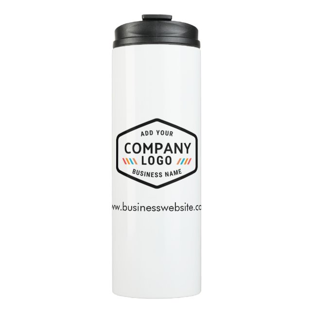 Benutzerdefiniertes Firmenlogo und Website-Adresse Thermosbecher (Vorderseite)