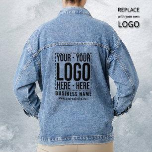 Benutzerdefiniertes Firmenlogo Unternehmen Modern  Jeansjacke