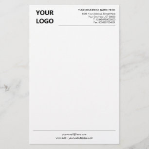 Benutzerdefiniertes Firmenname-Logo Info Adresse B Briefpapier