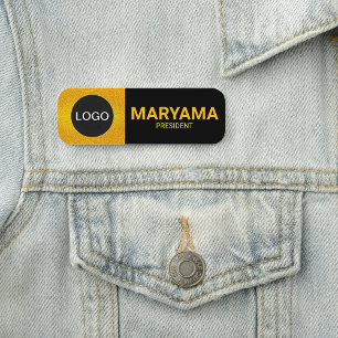 Benutzerdefiniertes Firmenschild   Golden Black Mi Namensschild