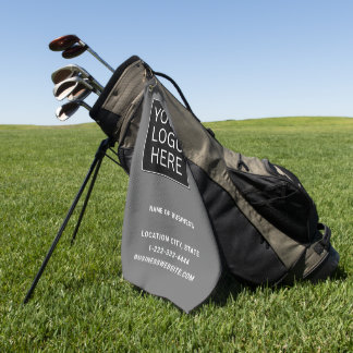 Benutzerdefiniertes Firmenslogo und Text Golfhandtuch