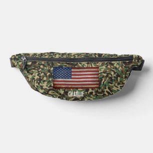 Benutzerdefiniertes Flag Camouflage Grüner Persona Bauchtasche
