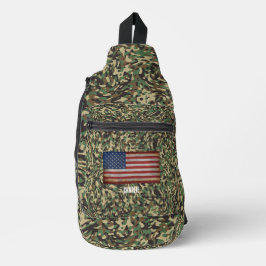 Benutzerdefiniertes Flag Camouflage Grüner Persona Crossbody Bag