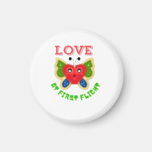 Benutzerdefiniertes Flauschiges Herz Schmetterling Magnet