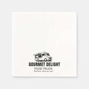 Benutzerdefiniertes Food Truck Logo Quadratisches  Serviette