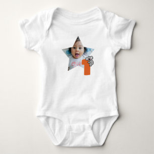 Benutzerdefiniertes Foto 1. Geburtstag, Ein Süßes Baby Strampler