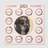 Benutzerdefiniertes Foto 2021 Lunar-Phasen Magnet-