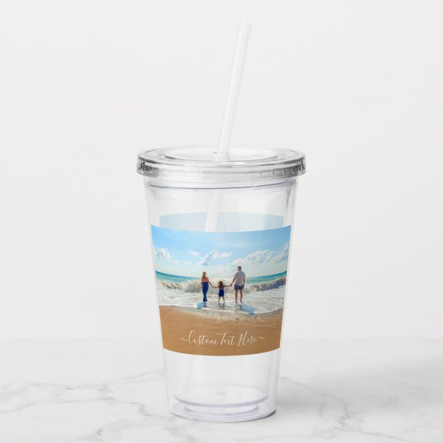 Benutzerdefiniertes Foto Akryllischer Tumbler Ihre Acryltrinkbecher (Rückseite)