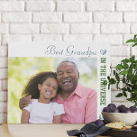 Benutzerdefiniertes Foto - Bester Opa im Universum Künstlicher Leinwanddruck<br><div class="desc">Personalisieren Sie diese frische und moderne Foto-Leinwand für Ihren Großvater. Beispieltext liest derzeit "Bester Opa im Universum" und die Vorlage ist für Sie bereit, diese zu bearbeiten, wenn Sie möchten - zum Beispiel, Sie können sagen Best Grandad / Papa in der Welt. Das Design ist in einer angesagten Farbpalette aus...</div>