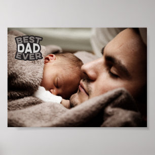 Benutzerdefiniertes Foto Bester Vater für alle Zei Poster