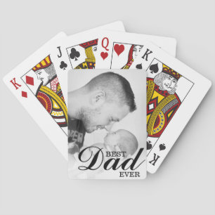 Benutzerdefiniertes Foto Bester Vater für alle Zei Spielkarten