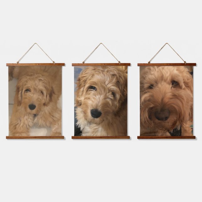Benutzerdefiniertes Foto Bild personalisiert verti Wandteppich Mit Holzrahmen (Dreifach)