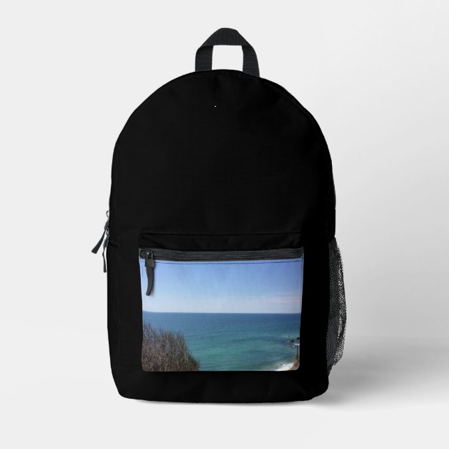 Benutzerdefiniertes Foto Bild schwarz personalisie Bedruckter Rucksack (Vorderseite)