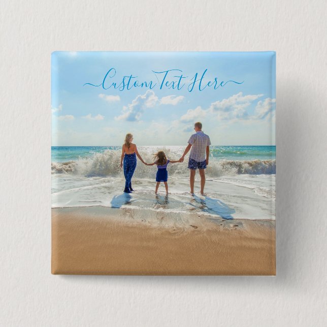 Benutzerdefiniertes Foto-Button-Geschenk mit Text Button (Vorderseite)
