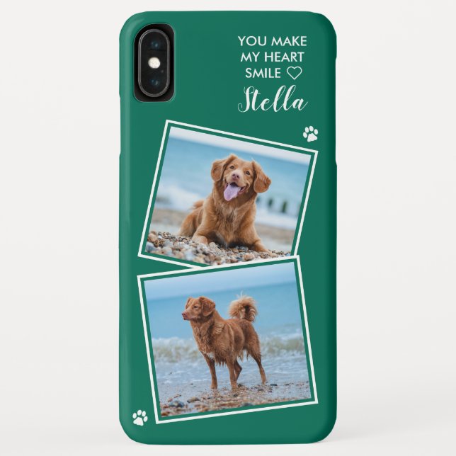 Benutzerdefiniertes Foto Collage Pet Dog Cat Name  Case-Mate iPhone Hülle (Rückseite)
