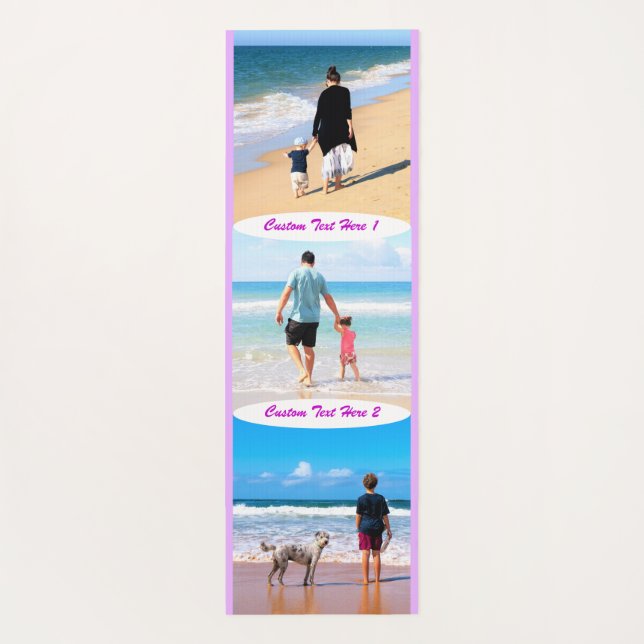 Benutzerdefiniertes Foto Collage Text Yoga Mat Ihr Yogamatte (Rückseite)