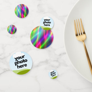 Benutzerdefiniertes Foto Confetti mit Neon Accents Konfetti