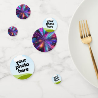 Benutzerdefiniertes Foto Confetti mit Neon Accents Konfetti