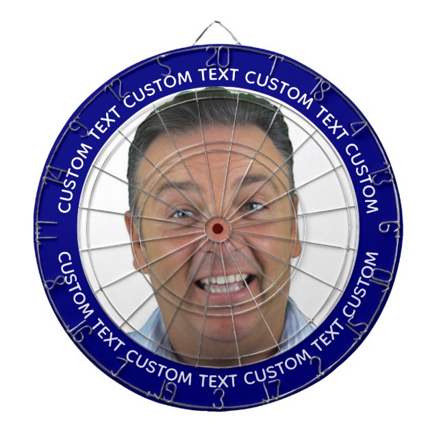 Benutzerdefiniertes Foto-Dartboard & Text - NAVY B Dartscheibe (vorne)