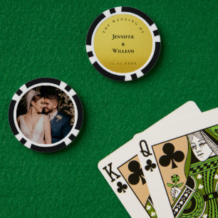 Benutzerdefiniertes Foto Datum Name Gold Personali Pokerchips