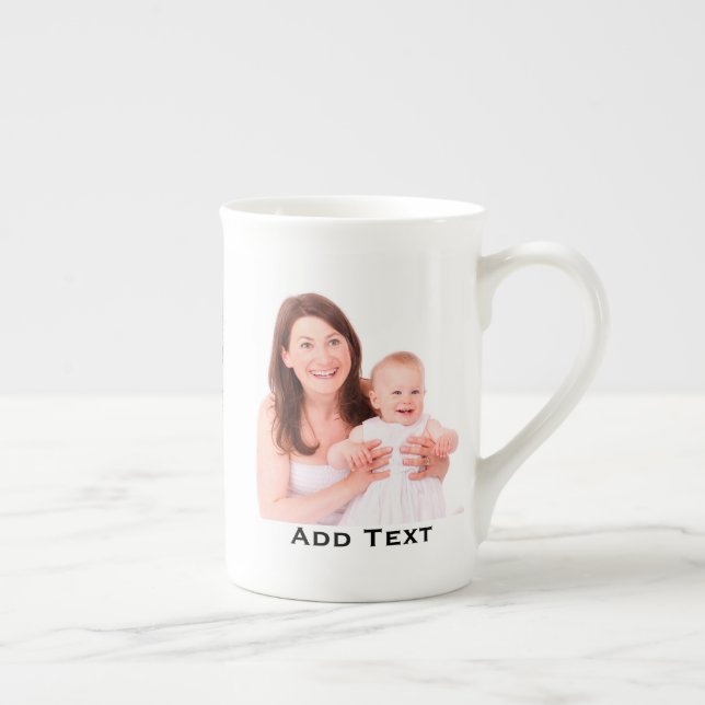 Benutzerdefiniertes Foto der Mama Personalisiert M Prozellantasse (Rechts)