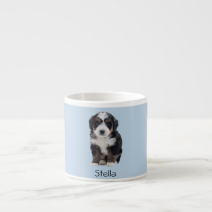 Benutzerdefiniertes Foto des Hundes - Pulver blau Espressotasse
