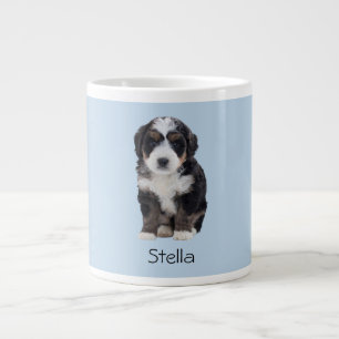 Benutzerdefiniertes Foto des Hundes - Pulver blau Jumbo-Tasse