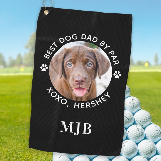 Benutzerdefiniertes Foto Dog Personalisiert Monogr Golfhandtuch (Von Creator hochgeladen)