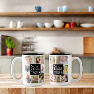 Benutzerdefiniertes Foto Du wirst geliebt  Zweifarbige Tasse