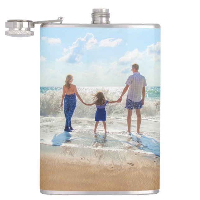 Benutzerdefiniertes Foto - Eigenes Design Personal Flachmann (Geöffnet)