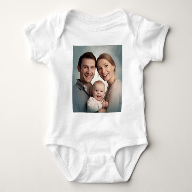 Benutzerdefiniertes Foto (Eigenes Foto und/oder ei Baby Strampler (Vorderseite)