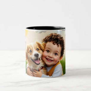 Benutzerdefiniertes Foto Einfaches Personalisierte Zweifarbige Tasse