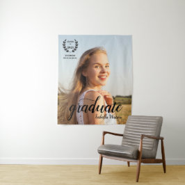 Benutzerdefiniertes Foto Elegantes Skript Grad Par Wandteppich