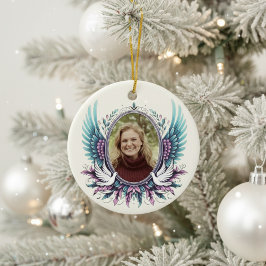 Benutzerdefiniertes Foto Engel Flügel Gedenk Gesch Keramik Ornament
