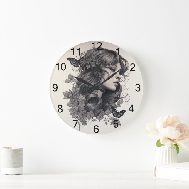 Benutzerdefiniertes Foto Erinnerungen Einfaches Mo Große Wanduhr (Zuhause)