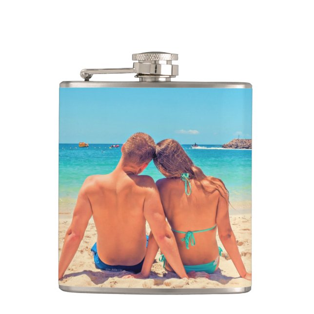 Benutzerdefiniertes Foto Flask Ihre Lieblings-Roma Flachmann (Vorderseite)