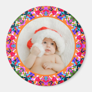 Benutzerdefiniertes Foto Frohe Weihnachten Moderne Magnet