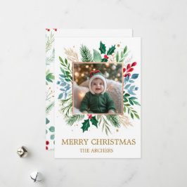 Benutzerdefiniertes Foto Frohe Weihnachten Wasserf