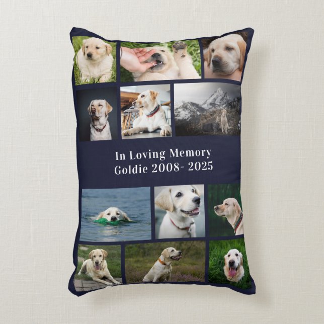Benutzerdefiniertes Foto für das Memorial Pet Loss Dekokissen (Vorderseite(Vertikal))
