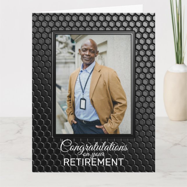 Benutzerdefiniertes Foto für das Retirement Black  Karte (Vorderseite)