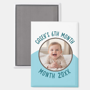 Benutzerdefiniertes Foto für den 6. Monat des Baby Magnet