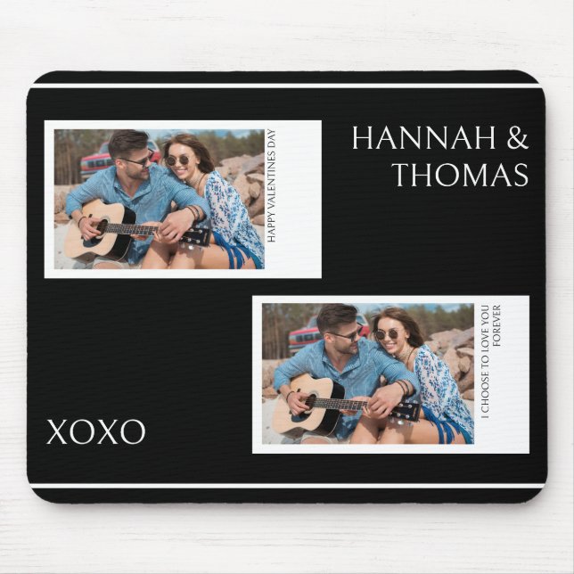 Benutzerdefiniertes Foto für den Schwarzen Minimal Mousepad (Vorne)