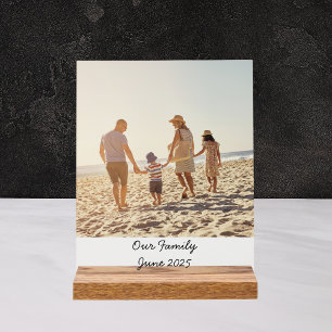 Benutzerdefiniertes Foto für die Familie mit Text Acrylschild