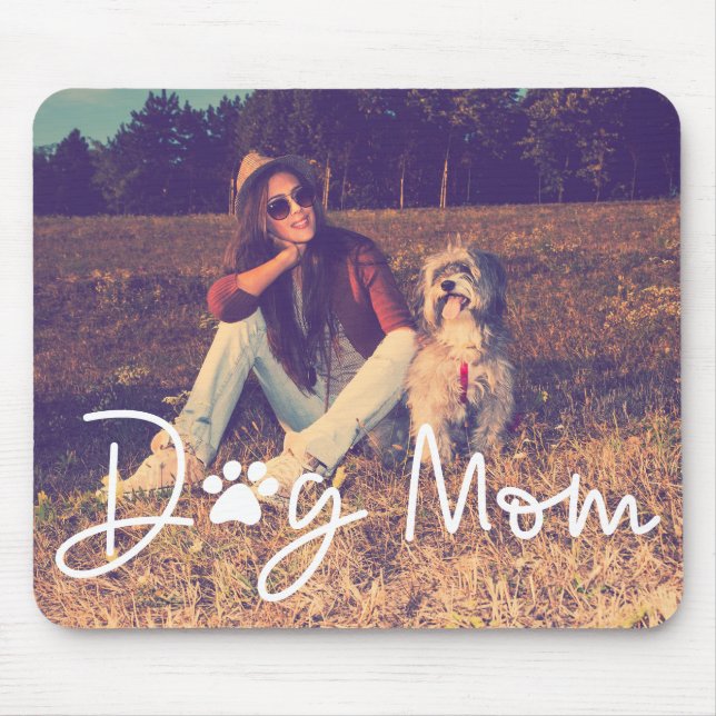 Benutzerdefiniertes Foto für die Mama von Hunden Mousepad (Vorne)